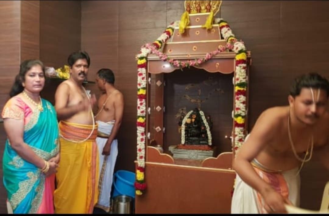Pooja with a family